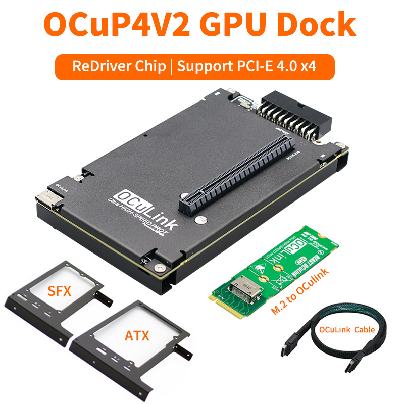 Oculink Egpu Mini Pc - OCuP4V2 OCuLink GPU Dock com Chip